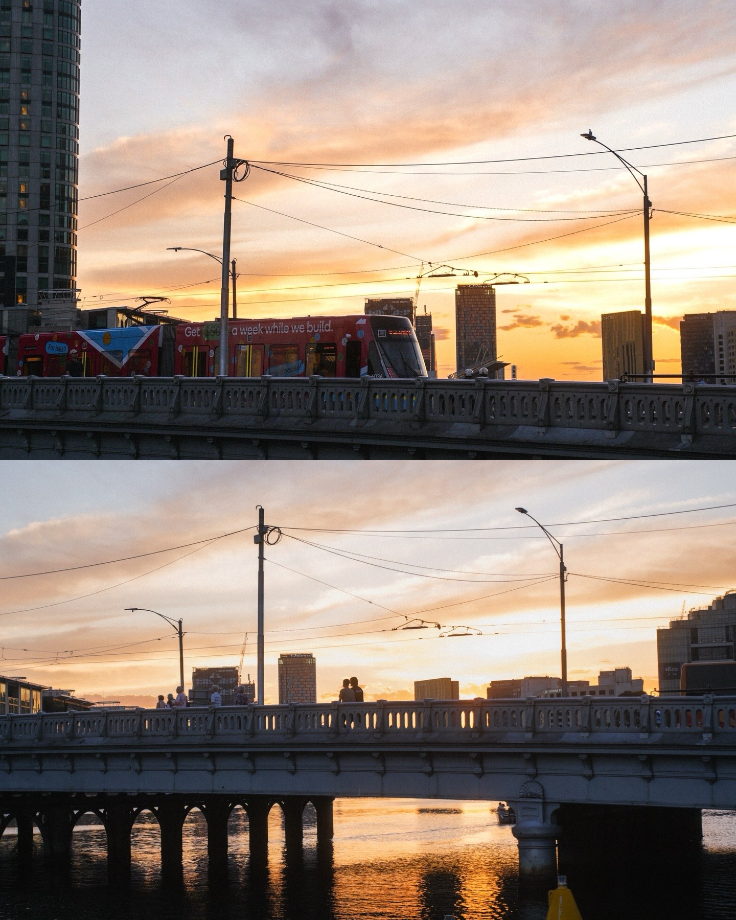 Melbourne City after sunset · 2